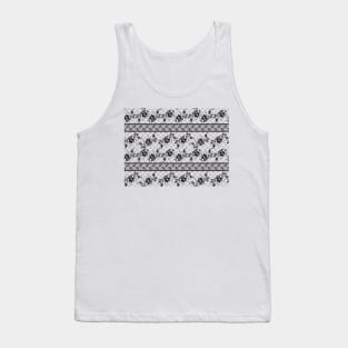 Black Lace Pattern Tank Top